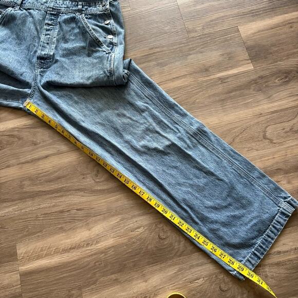 Vintage Calvin Klein Denim Overalls Men's Size M 34x30 Blue Jean Bib Carpenter - Picture 6 of 9